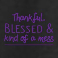 Thankful Blessed & Kind Of A Mess Microfiber Hand Towel