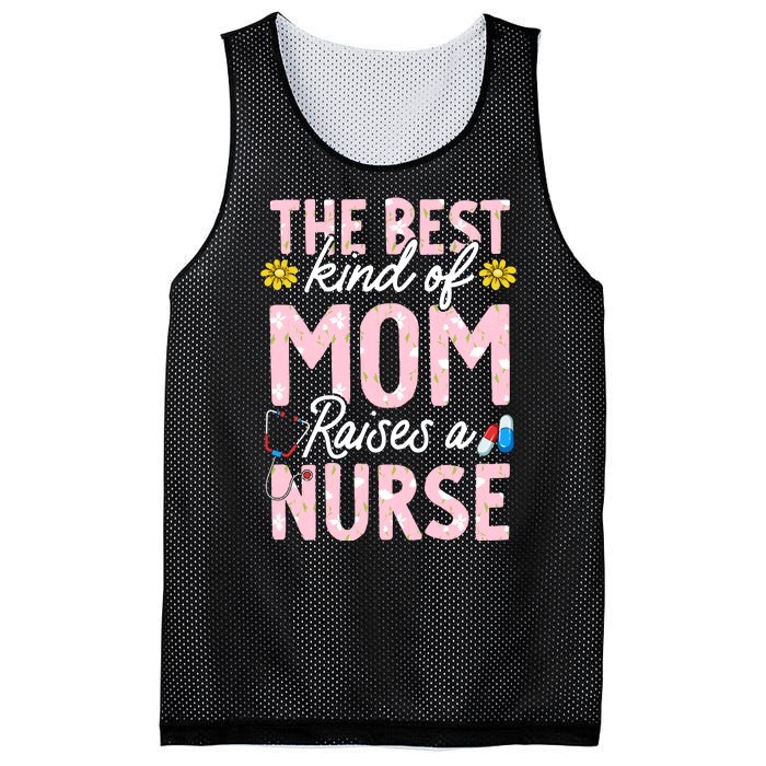 The Best Kind Of Mom Raises A Nurse Mother's Day Flower Mesh Reversible Basketball Jersey Tank