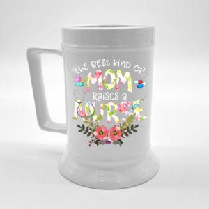 The Best Kind Of Mom Raises A Nurse Mother's Day LPN RN OB Beer Stein