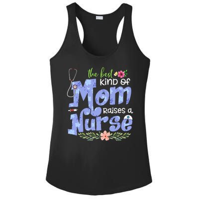 The Best Kind Of Mom Raises A Nurse Flower Mother's Day Ladies PosiCharge Competitor Racerback Tank