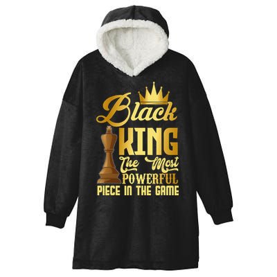 The Black King Is The Strongest Figure In The Game Chess Hooded Wearable Blanket