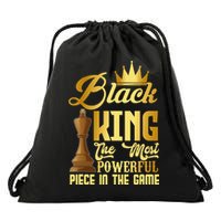 The Black King Is The Strongest Figure In The Game Chess Drawstring Bag