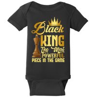 The Black King Is The Strongest Figure In The Game Chess Baby Bodysuit