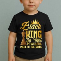The Black King Is The Strongest Figure In The Game Chess Toddler T-Shirt