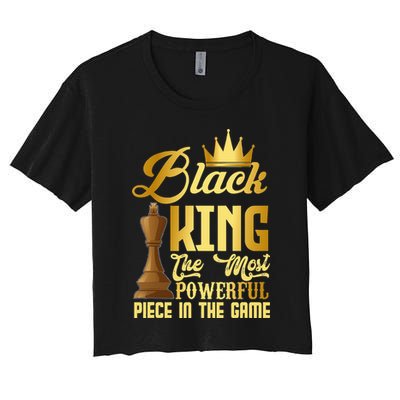 The Black King Is The Strongest Figure In The Game Chess Crop Top