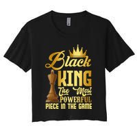 The Black King Is The Strongest Figure In The Game Chess Crop Top