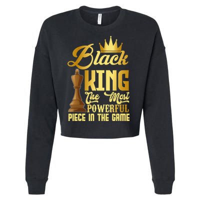 The Black King Is The Strongest Figure In The Game Chess Cropped Pullover Crew