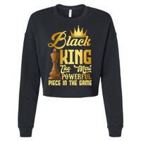 The Black King Is The Strongest Figure In The Game Chess Cropped Pullover Crew