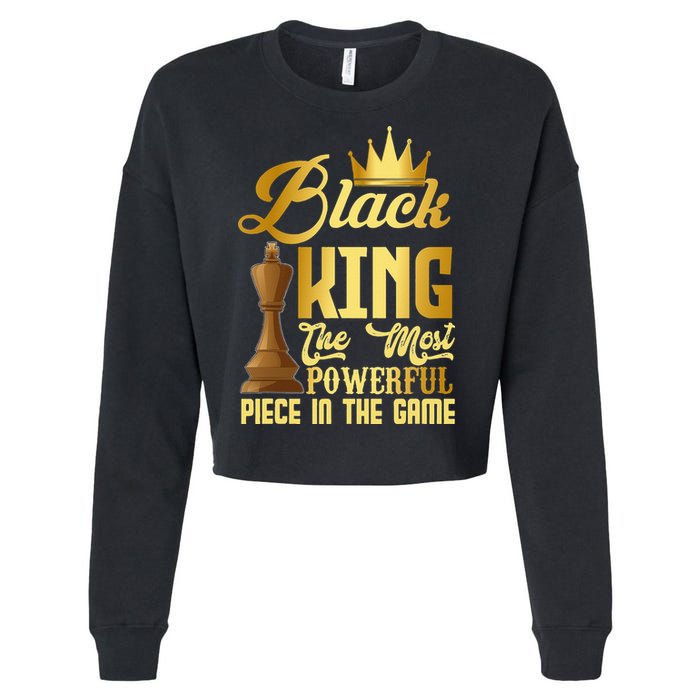 The Black King Is The Strongest Figure In The Game Chess Cropped Pullover Crew