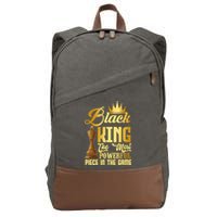 The Black King Is The Strongest Figure In The Game Chess Cotton Canvas Backpack