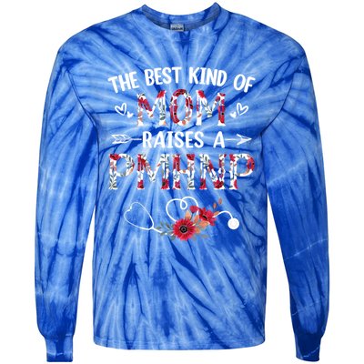 The Best Kind Of Mom Raises A Pmhnp Nurse Mothers Day Floral Cute Gift Tie-Dye Long Sleeve Shirt