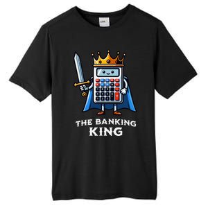 The Banking King Funny Illustration Calculator Tall Fusion ChromaSoft Performance T-Shirt