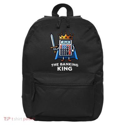 The Banking King Funny Illustration Calculator 16 in Basic Backpack