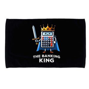 The Banking King Funny Illustration Calculator Microfiber Hand Towel