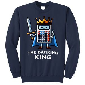 The Banking King Funny Illustration Calculator Sweatshirt