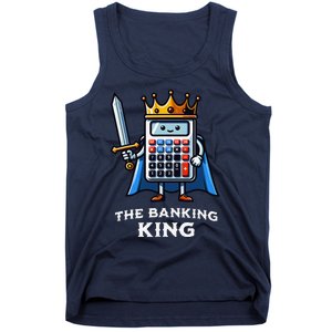 The Banking King Funny Illustration Calculator Tank Top