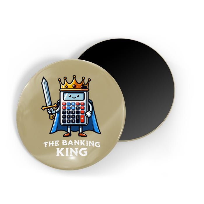 The Banking King Funny Illustration Calculator Magnet