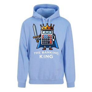 The Banking King Funny Illustration Calculator Unisex Surf Hoodie