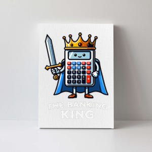 The Banking King Funny Illustration Calculator Canvas