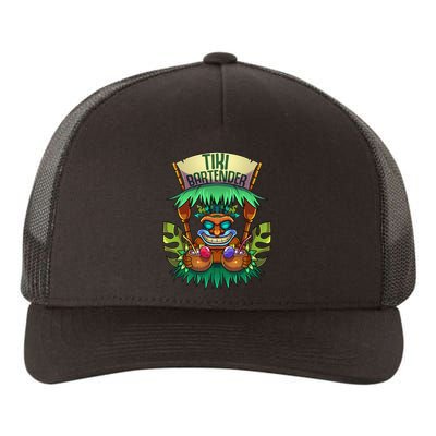 Tiki Bartender Kahuna Tropical Drinks Cocktails Luao Party Yupoong Adult 5-Panel Trucker Hat