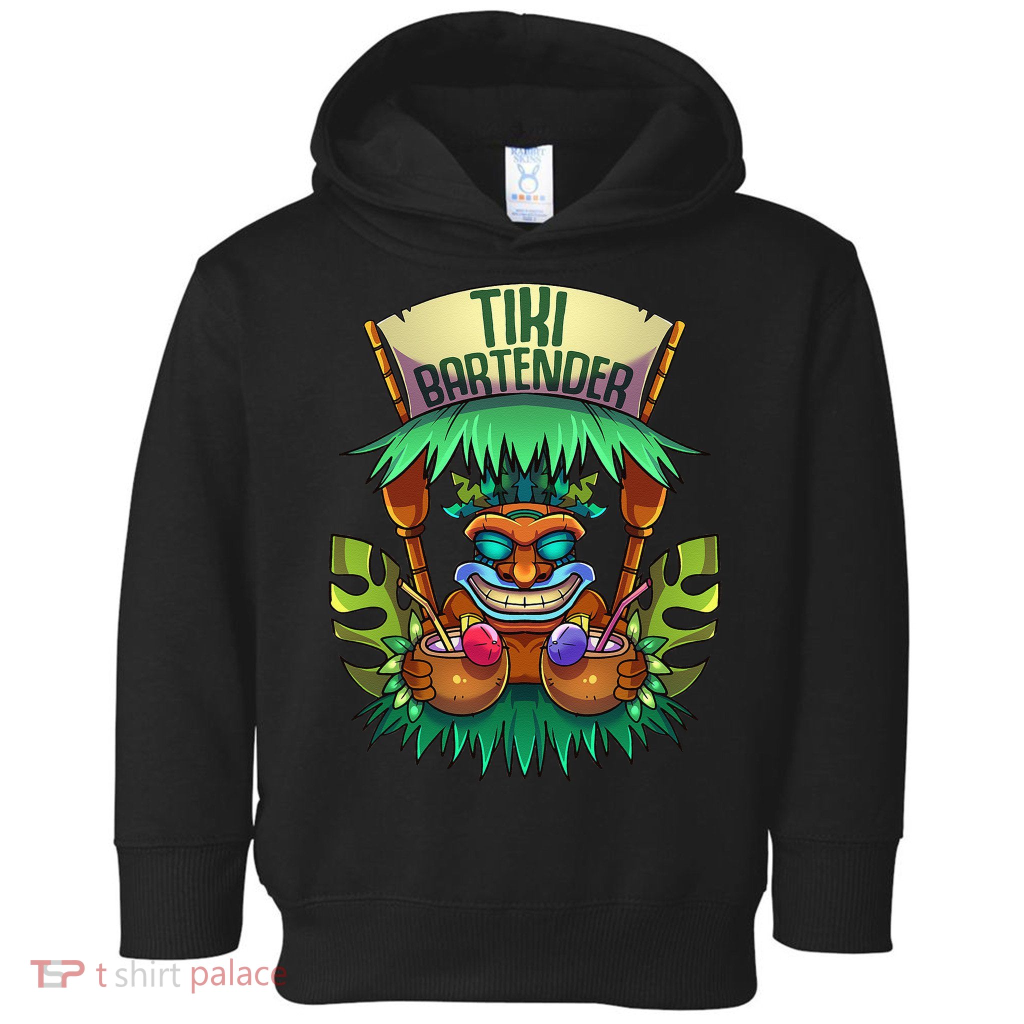 Tiki Bartender Kahuna Tropical Drinks Cocktails Luao Party Toddler Hoodie
