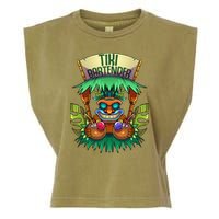 Tiki Bartender Kahuna Tropical Drinks Cocktails Luao Party Garment-Dyed Women's Muscle Tee