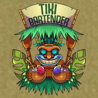 Tiki Bartender Kahuna Tropical Drinks Cocktails Luao Party Garment-Dyed Women's Muscle Tee