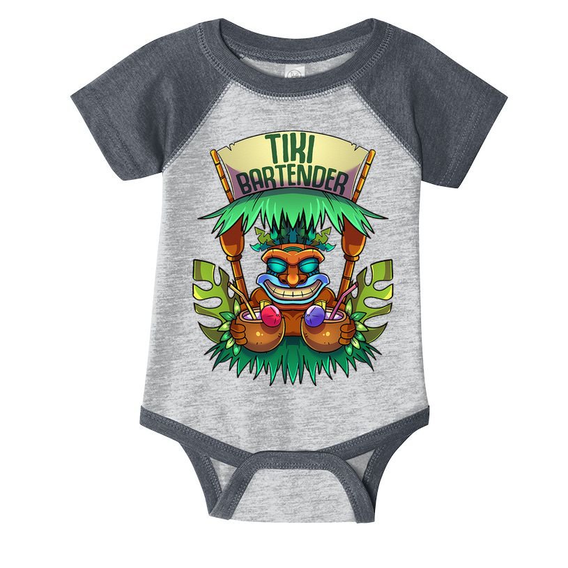 Tiki Bartender Kahuna Tropical Drinks Cocktails Luao Party Infant Baby Jersey Bodysuit