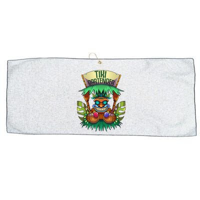 Tiki Bartender Kahuna Tropical Drinks Cocktails Luao Party Large Microfiber Waffle Golf Towel