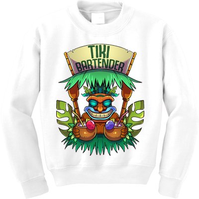 Tiki Bartender Kahuna Tropical Drinks Cocktails Luao Party Kids Sweatshirt