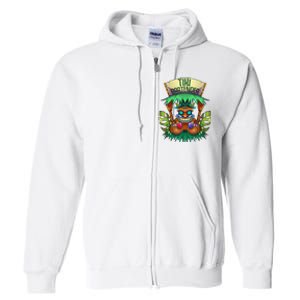 Tiki Bartender Kahuna Tropical Drinks Cocktails Luao Party Full Zip Hoodie