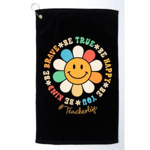 Teacher Be Kind Teacher Students Women Teacher's Day Platinum Collection Golf Towel