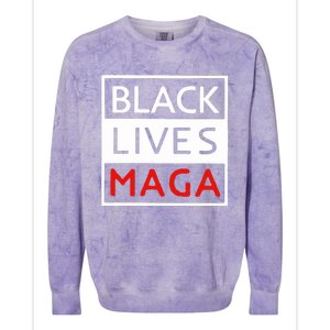 Trump Black Lives Maga Colorblast Crewneck Sweatshirt