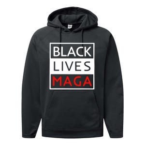 Trump Black Lives Maga Performance Fleece Hoodie