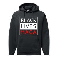 Trump Black Lives Maga Performance Fleece Hoodie