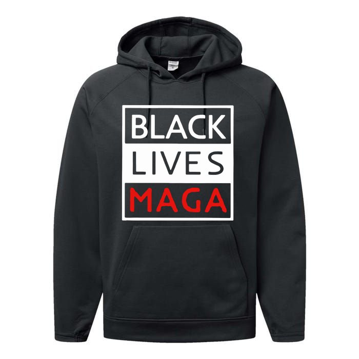 Trump Black Lives Maga Performance Fleece Hoodie