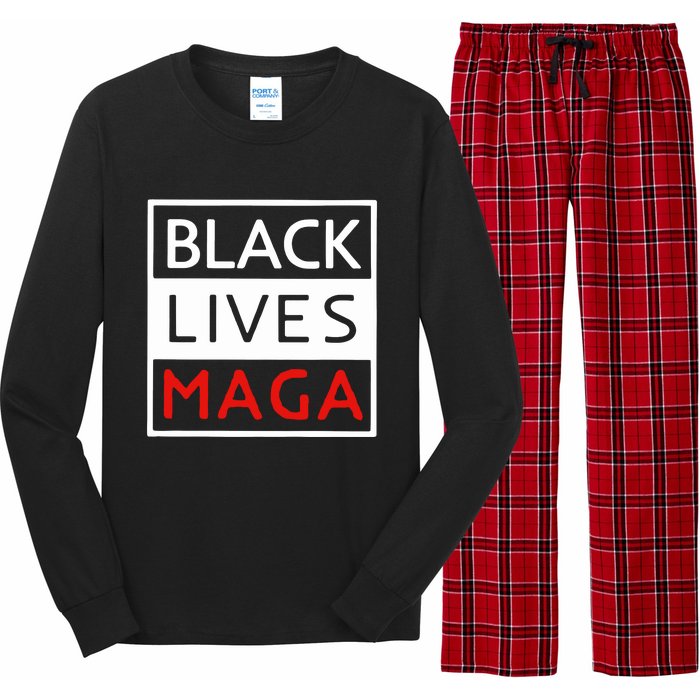 Trump Black Lives Maga Long Sleeve Pajama Set