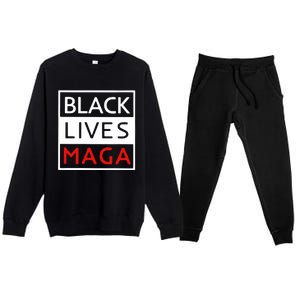 Trump Black Lives Maga Premium Crewneck Sweatsuit Set