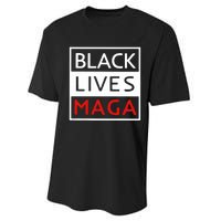 Trump Black Lives Maga Performance Sprint T-Shirt