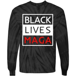 Trump Black Lives Maga Tie-Dye Long Sleeve Shirt