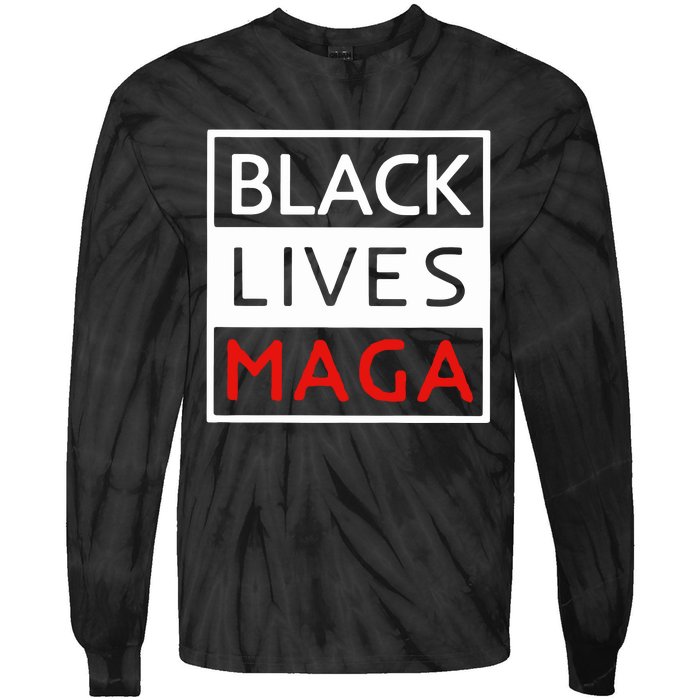 Trump Black Lives Maga Tie-Dye Long Sleeve Shirt