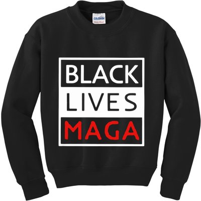 Trump Black Lives Maga Kids Sweatshirt
