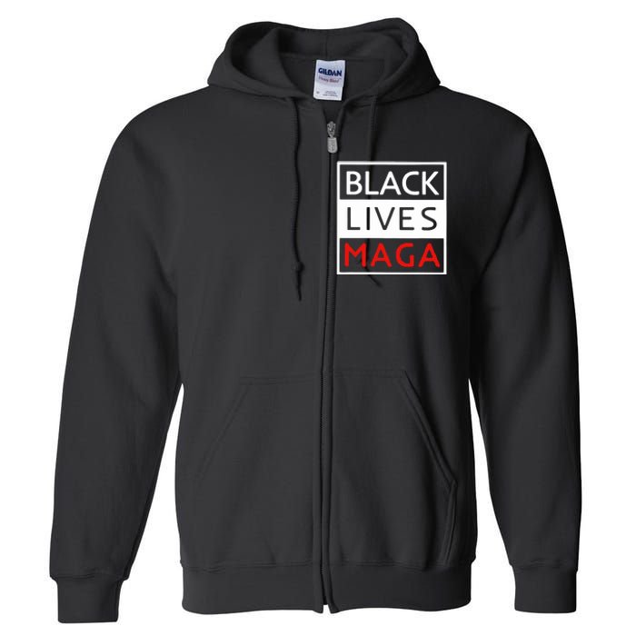 Trump Black Lives Maga Full Zip Hoodie