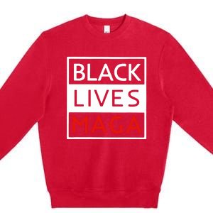 Trump Black Lives Maga Premium Crewneck Sweatshirt