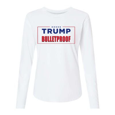 Trump Bulletproof Love And Support America Womens Cotton Relaxed Long Sleeve T-Shirt