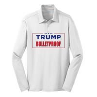 Trump Bulletproof Love And Support America Silk Touch Performance Long Sleeve Polo