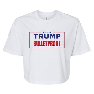 Trump Bulletproof Love And Support America Bella+Canvas Jersey Crop Tee