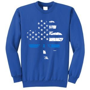 Thin Blue Line Usa Flag Shamrock Police St Patricks Day Gift Sweatshirt