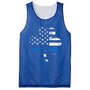 Thin Blue Line Usa Flag Shamrock Police St Patricks Day Gift Mesh Reversible Basketball Jersey Tank