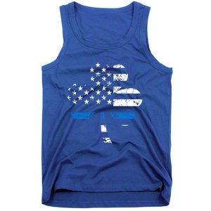 Thin Blue Line Usa Flag Shamrock Police St Patricks Day Gift Tank Top